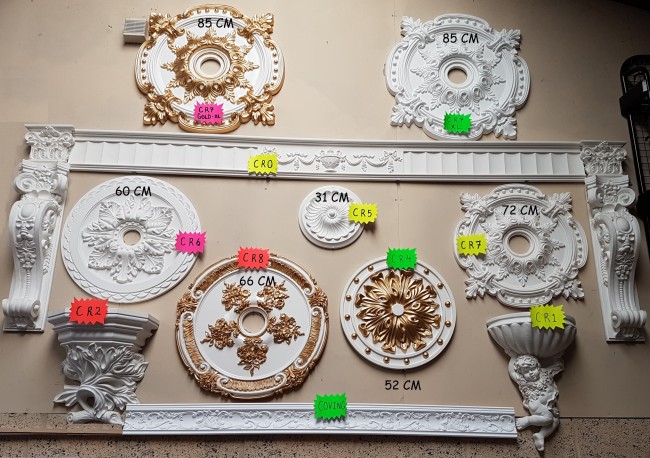 Large White Ceiling Rose Victorian Ornate Plaster Click
