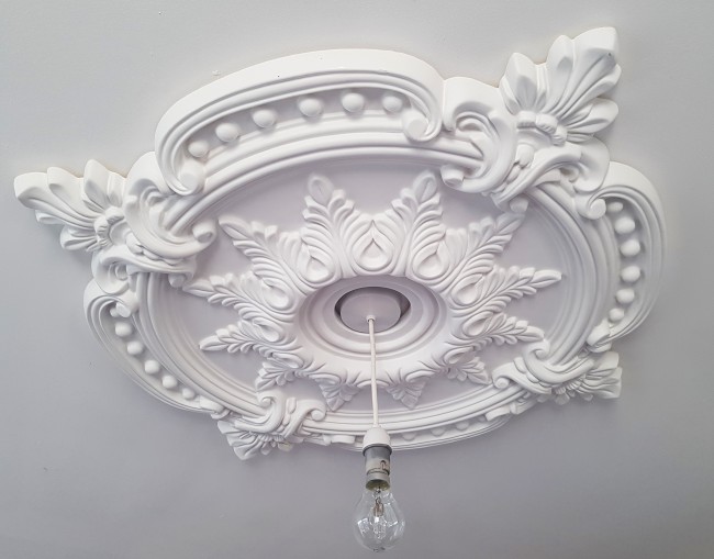 85cm Large Ceiling Rose Beautiful White Ornate Home Decor