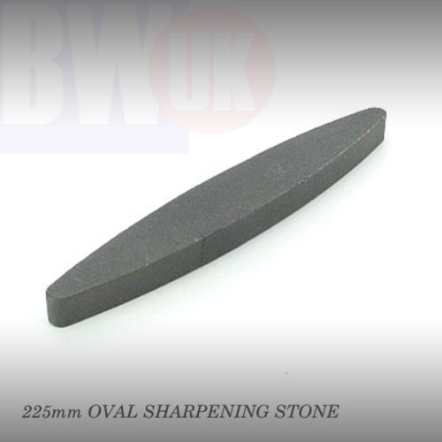 9" 225mm OVAL BOAT SHAPED COMBINATION SHARPENING STONE FOR TOOLS KNIVES