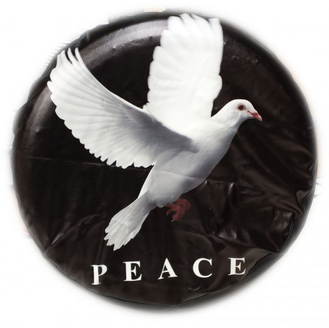 4x4 Peace Wheel Cover Rear Spare Tyre Wheelcover Black