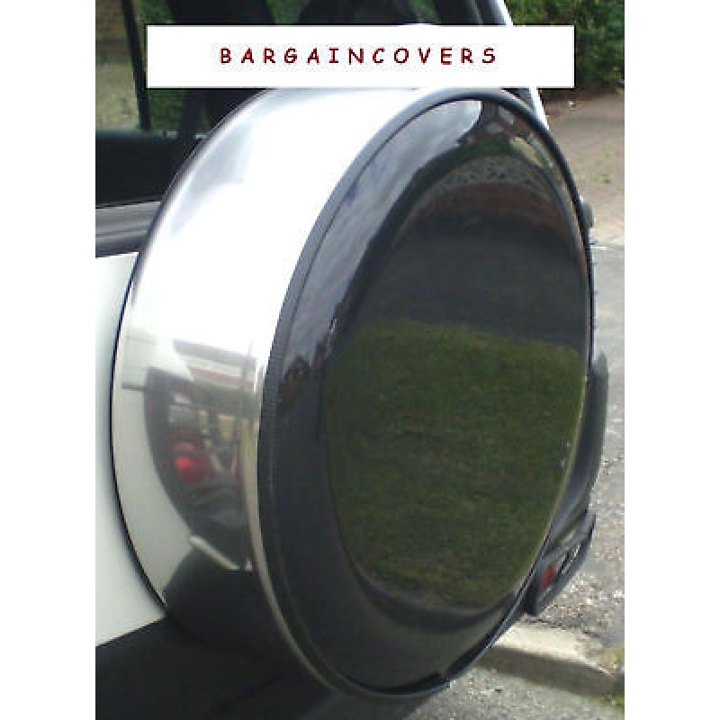 STEEL CHROME METAL RING 4X4 REAR SPARE TYRE WHEEL COVER WHEELCOVER WITH