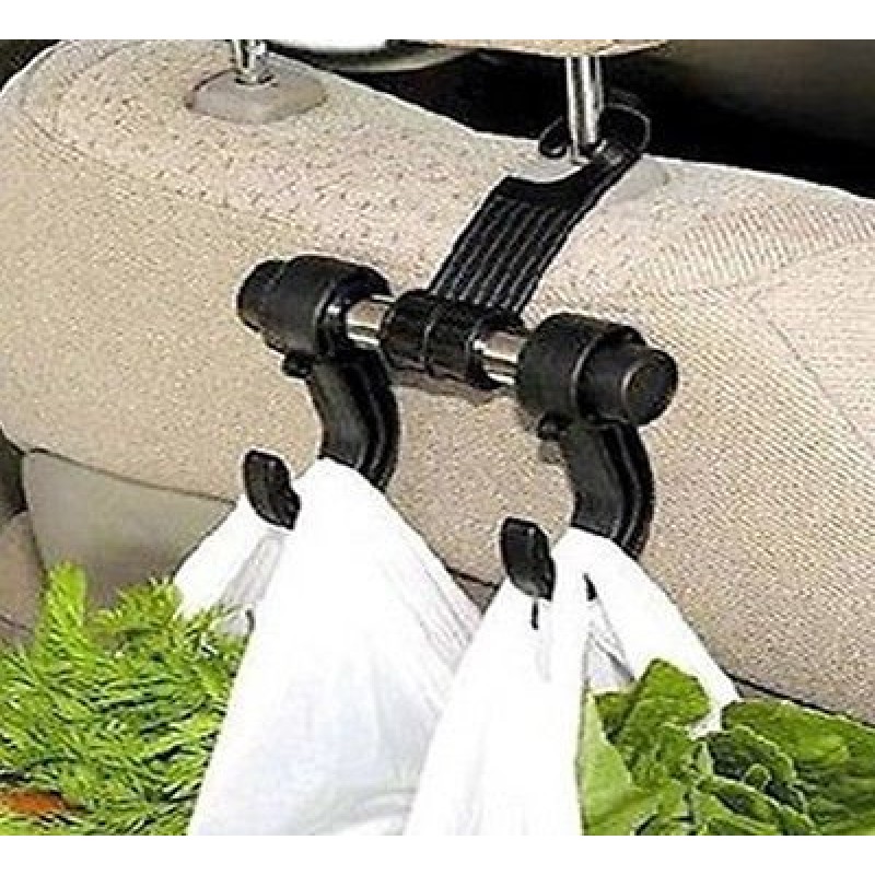 CAR GROCERY BAG HOLDER HOOK HELPER EASY STORAGE CLIP ON HOOK SEAT BAGS