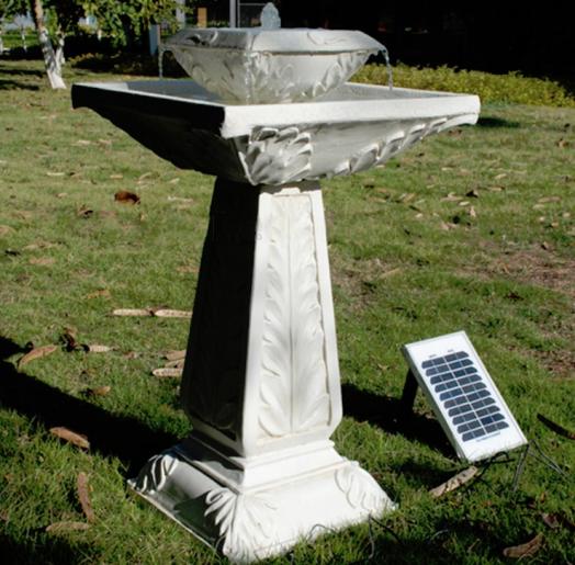 Large Solar Powered Outdoor Garden Water Fountain Feature Pond Bird Bath F1