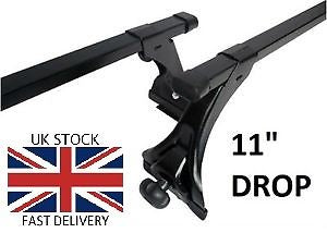Roof bars with Rain Gutters Racks rails Pajero Shogun Volvo Estate Jeep 11" Drop