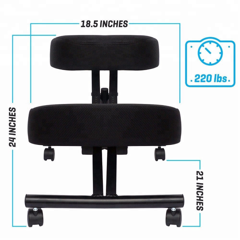 Kneeling Chair Orthopaedic Stool Ergonomic Posture Office Frame Seat Black