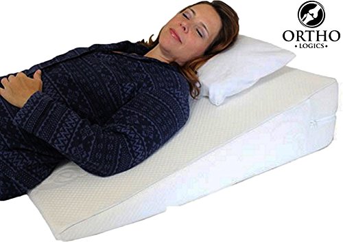 Orthologics LARGE Bed Wedge Raised Pillow Acid Reflux GERD Memory Foam Back OL9