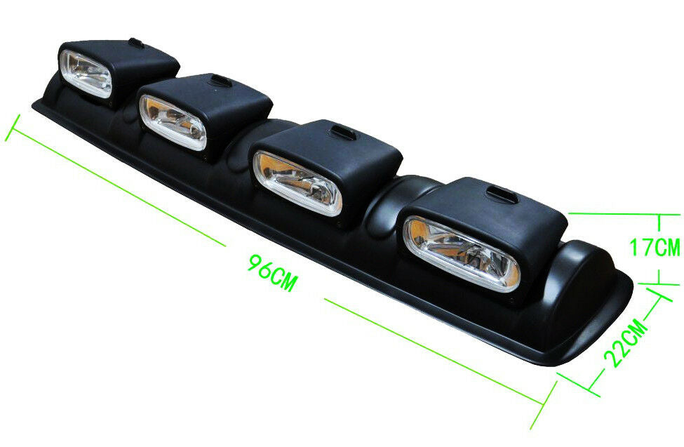 UNIVERSAL 4X4 ROOF TOP BAR DRIVING POD LIGHTS LENS OFFROAD FOG SPOT HEAD LAMPS