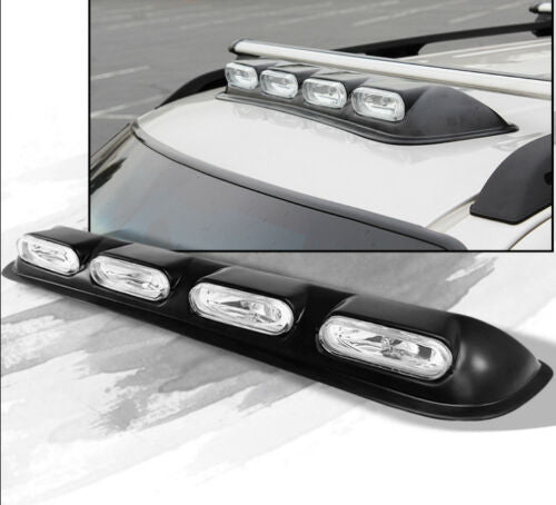 UNIVERSAL 4X4 ROOF TOP BAR DRIVING POD LIGHTS LENS OFFROAD FOG SPOT HEAD LAMPS