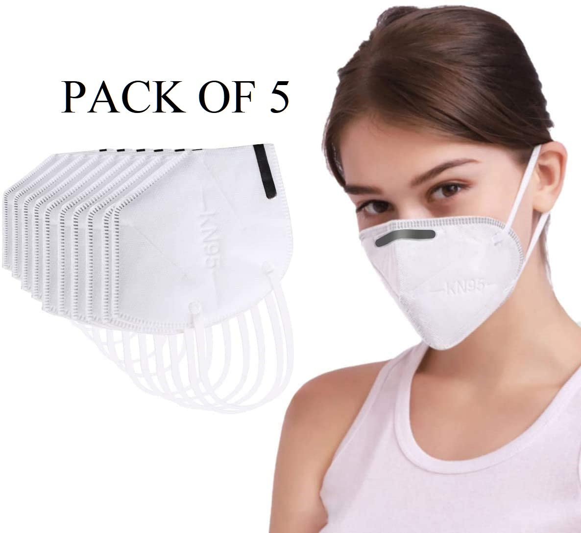 Face Mask KN95 Respirator Protection Filter for Health, Pollution Pollen Hayfever Smoke and Personal Safety -  Reusable High Quality   Qty x 1 pieces