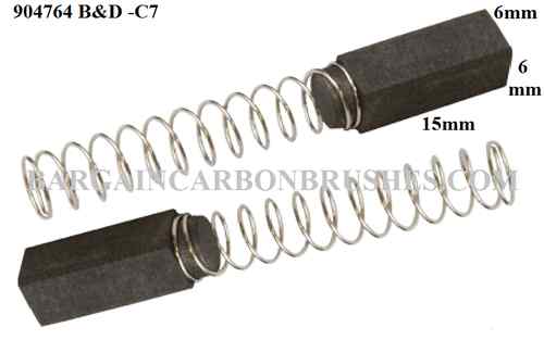 BLACK AND DECKER CARBON BRUSHES 904764 6X6X15 - C7