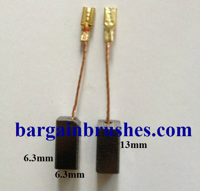 CARBON BRUSHES FOR B&D, ELU, DEWALT DRILLS HAMMERS ETC 6.3X6.3X13 -D79