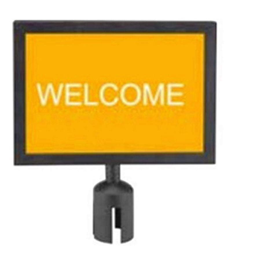 Double Sided Landscape A4 Retractable Barrier Frame Stanchion Strip Sign Holder