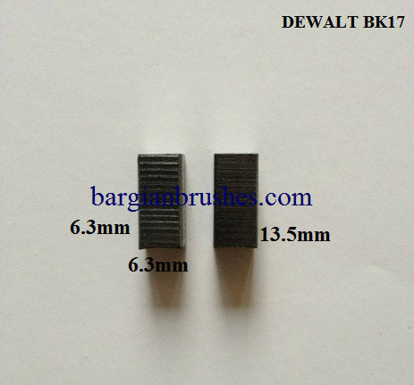 DEWALT CARBON BRUSHES & B&D 6.3X6.3X13.5 -A9