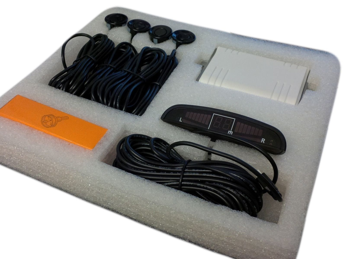 LED Parking Sensor Kitl set 4 ultrasonic sensors detection monitor system AC15