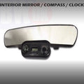CAR REAR VIEW INTERIOR MIRROR UNIVERSAL CLIP ON CLOCK COMPASS TEMPERATURE AC4