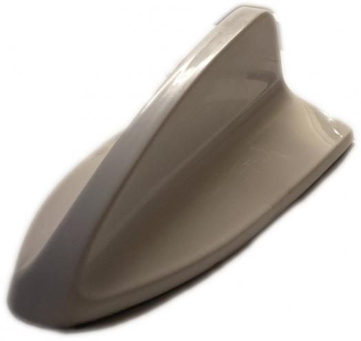 Car WHITE Shark Fin Antenna Roof Dummy Aerials Adhesive Decoration AC44 WHI