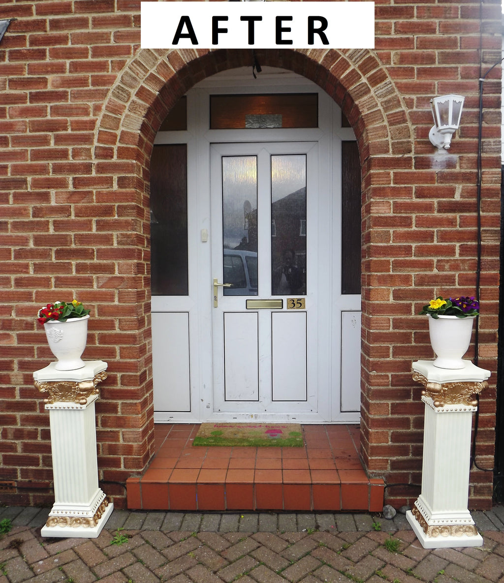 Large Pedestal victorian chic stands Posch Entrance Decorative Plant Flower photo medal plinth statue column pot display  Stand Pair 