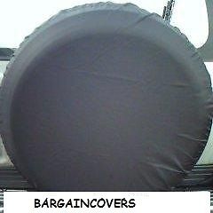 Plain Black wheel cover rear spare tyre wheelcover to fit all 4x4 and caravans