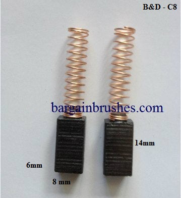 BLACK & DECKER 08-030 CARBON BRUSHES 6X8X14.5-C8