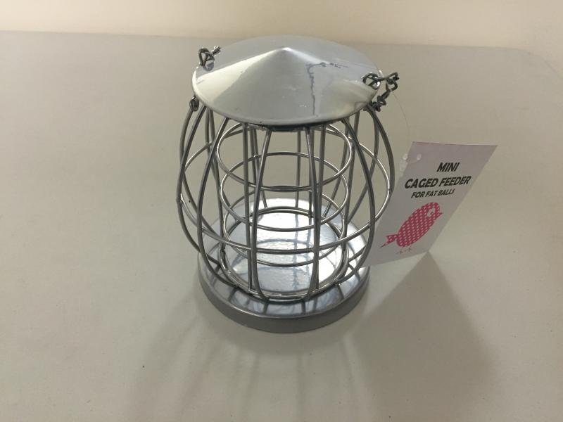 FAT BALL MINI FEEDER BIRD FOOD CAGED GARDEN FEEDING STATION CA20