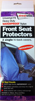 VEHICLE FRONT SEAT PROTECTORS 2 PACK UNIVERSAL FIT WATERPROOF NYLON CA23