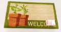 WELCOME DOORMAT POTTED PLANT 40CM X 70CM COIR PVC BACKED ENTRANCE DOORMAT CA76