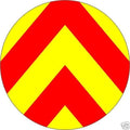 4x4 wheelcover fluorescent reflective red yellow bright chevron decal stick on