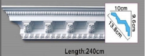 2.4 METER COVING COVINGS PRINCE CORNICE CEILING VICTORIAN DESIGN DECOR PLASTER ORNATE 