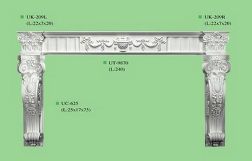 Victorian Style Corbel Fire place Surround Fireplace Mantel Beautiful curved CR0