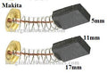 MAKITA CB327,CB303, CARBON BRUSHES DRILLS BELT SANDERS 191962-4 5X11X17-E25
