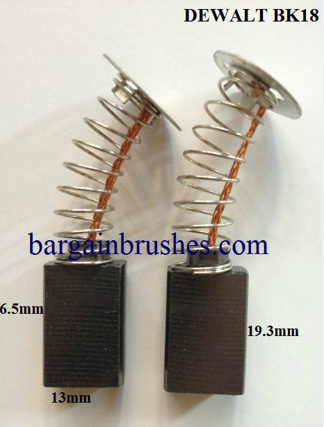 DEWALT CARBON BRUSHES BK18 145323 2683 2694 3057 DW357 6.5X13.5X19.3/22.8 E46