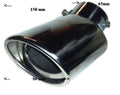 STEEL EXHAUST TRIM TIP MUFFLER CHROME TAIL CAR VAN 63MM UNIVERSAL CURVED EX3/B