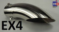UNIVERSAL CHROME STAINLESS STEEL EXHAUST TAIL PIPE TRIM MUFFLER CURVED 60M EX4