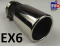 STAINLESS STEEL EXHAUST TRIM TIP MUFFLER PIPE CHROME TAIL TO 60MM UNIVERSAL EX6
