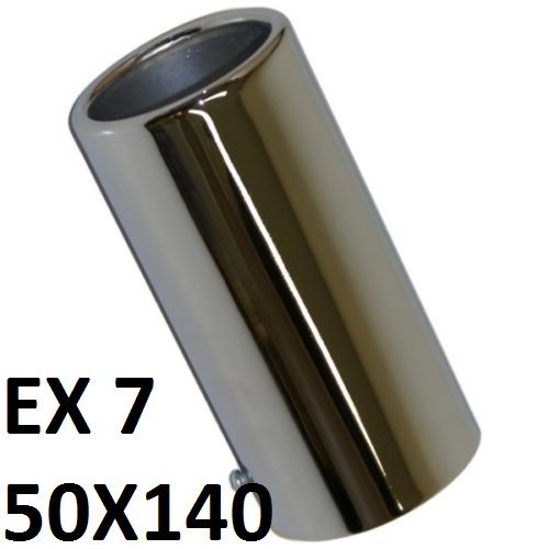 Exhaust Pipe Chrome Trim Tip extention Universal Fit 50mm x 140mm tail pipe EX7 