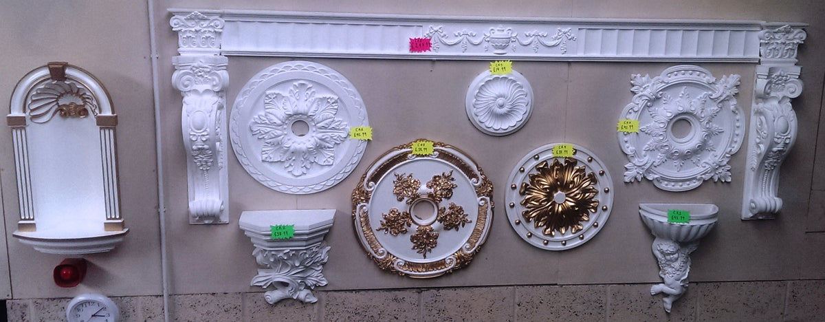Small Beautiful Ornate white Ceiling rose disk Decor Victorian Medallion CR5