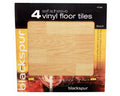 4PK SELF ADHESIVE FLOOR TILES BEECH EFFECT FLOORING 4 SQ FT COVERED H30BEECH