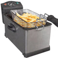 Professional Deep Fat Fryer Stainless Steel 3 Litre Chips Kitchen Non Stick H9