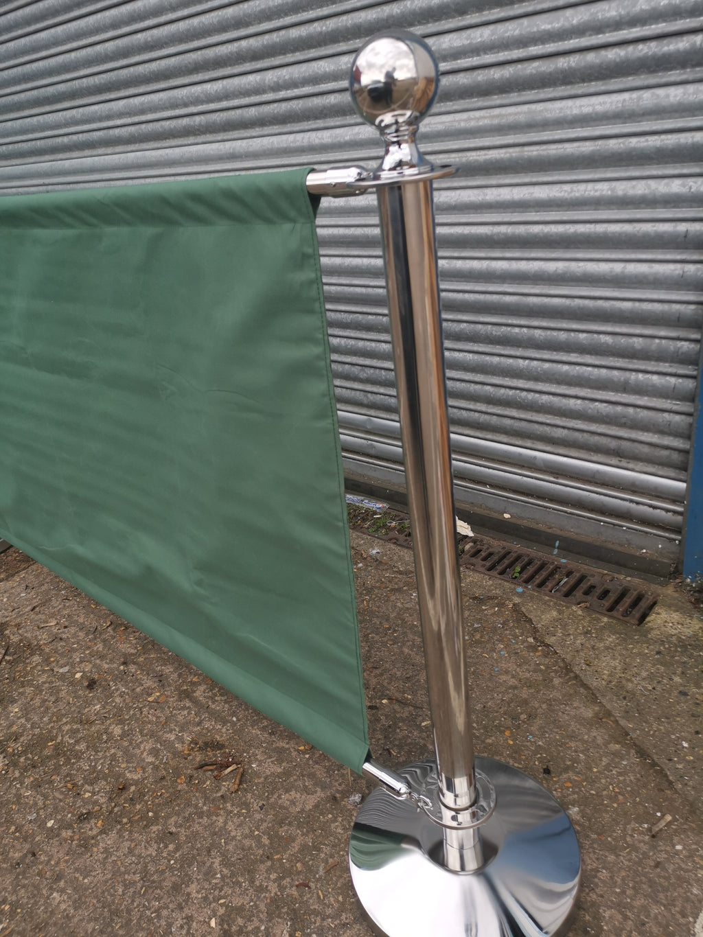 Cafe banner divider stand sign poles stanchion posts green barriers pvc oxford Posts