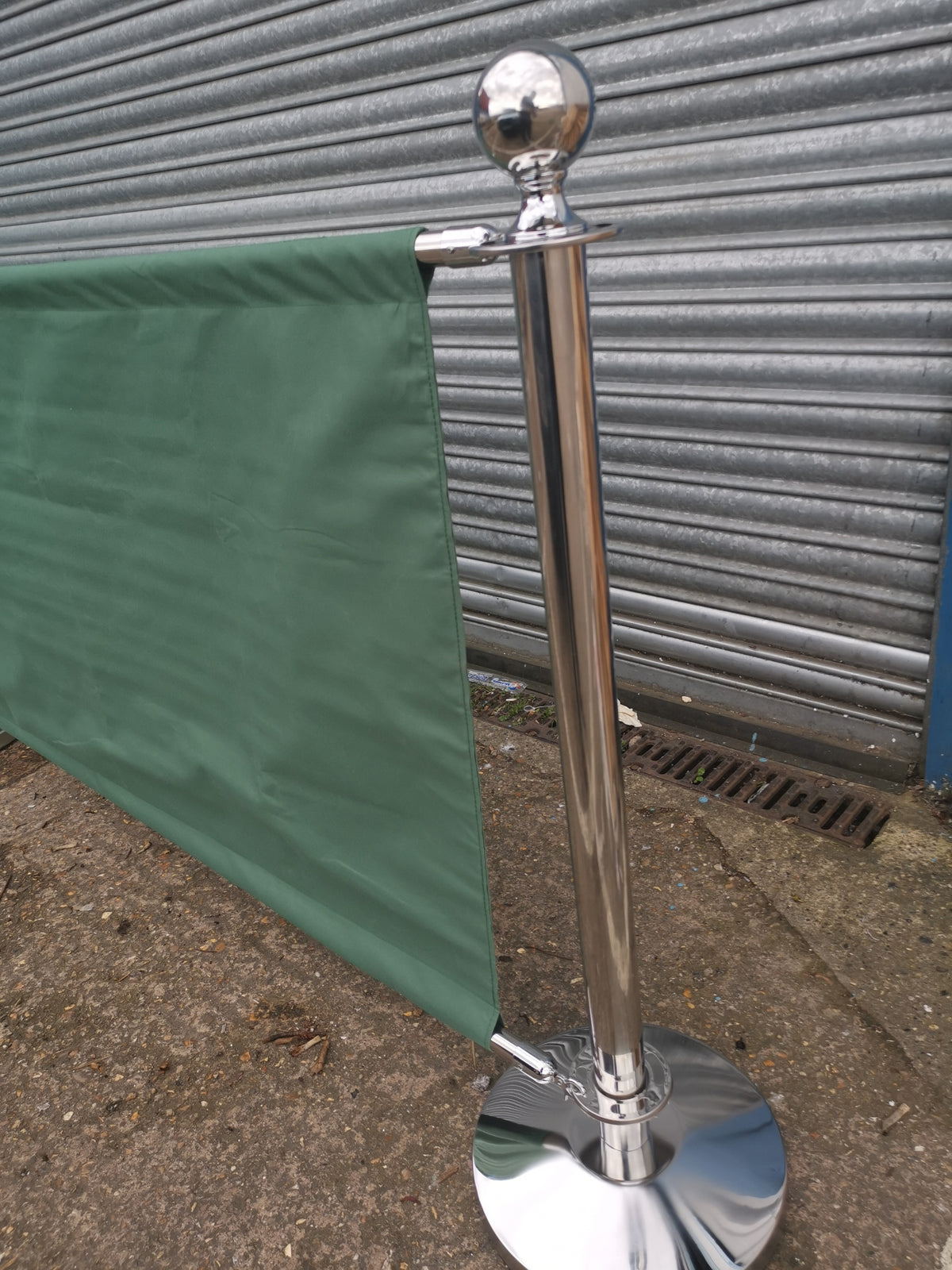 Cafe banner divider stand sign poles stanchion posts green barriers pvc oxford Posts