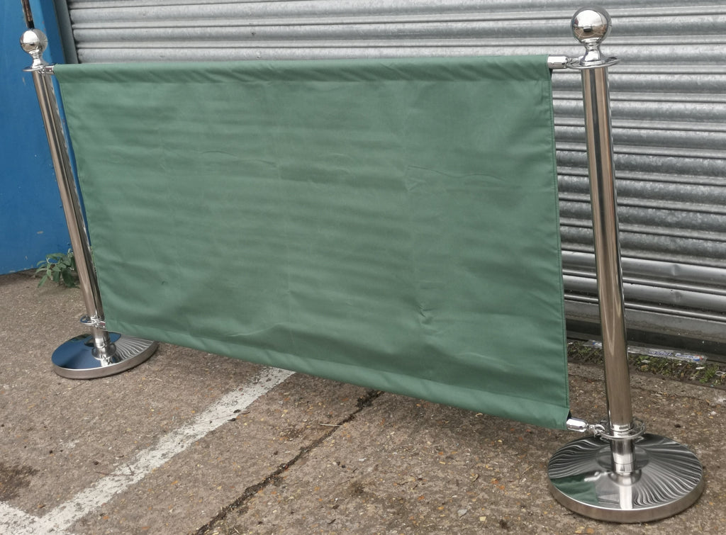 Cafe banner divider stand sign poles stanchion posts green barriers pvc oxford Posts