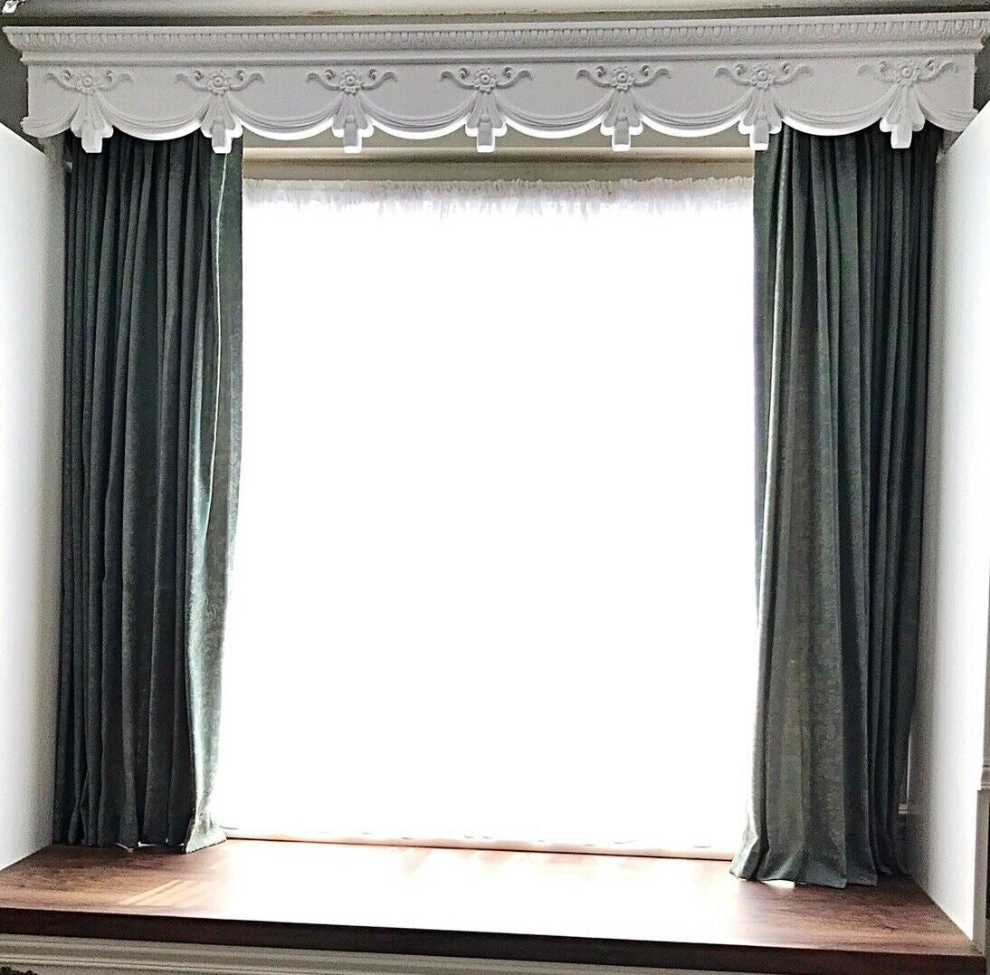 CURTAIN BOX VALANCE PELMET WINDOW DOOR CORNICE COVER VICTORIAN 5 Feet 60 INCHES 1524CM X 18X18CM EASY FIT