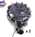 2 X CHROME 4X4 6.61" OFFROAD FOG SPOT HEAD LIGHT DRIVING BEAM BAR UNIVERSAL LAMP LIGHTS
