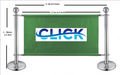 Cafe banner divider stand sign poles stanchion posts green barriers pvc oxford Posts