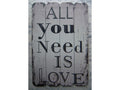 WOODEN HANGING SIGN POST PLAQUE 'ALL YOU NEED IS LOVE' GARDEN DOOR HOME LS10