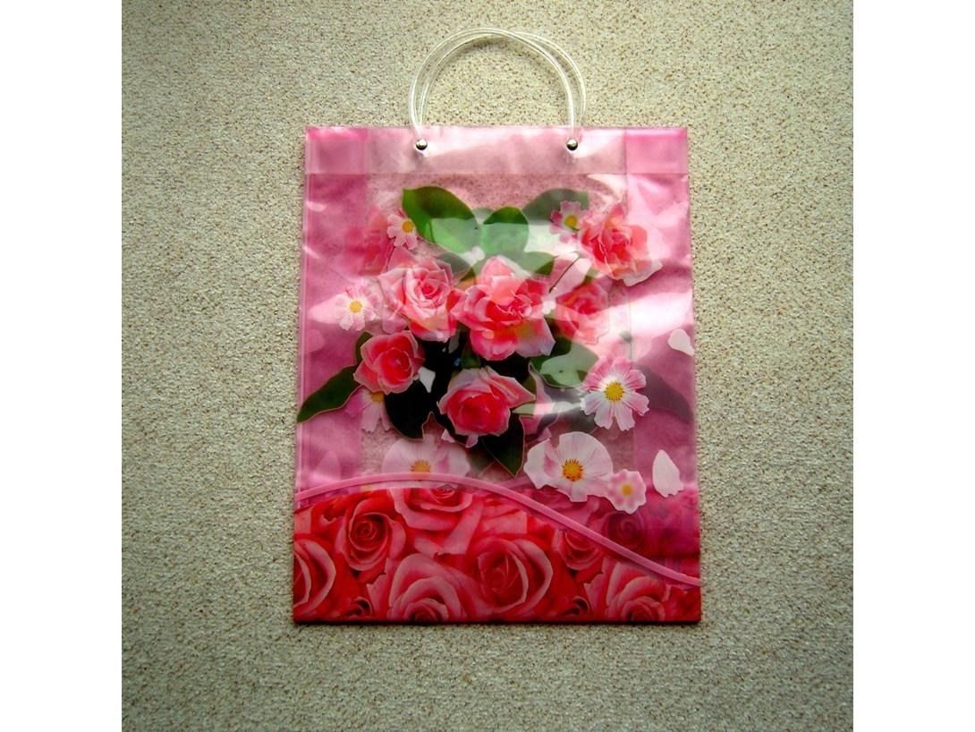Large Reusable Decorative Gift Bag ROSE FLOWER Carrier 31 x10x39cm LS16