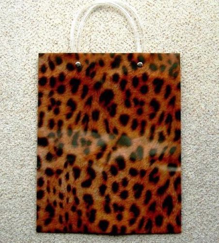 1 x Large Reusable Decorative Gift Bag Carrier Leopard Spots 23 x 10 x 30cm LS6