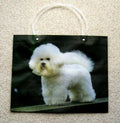 1 x Large Reusable Decorative Gift Bag Carrier Poodle Dog 33 x 10 x 26cm LS7