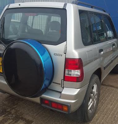 Chrome Stainless Steel Metal ring tyre tire 4x4 rear spare wheel cover wheelcover with lock and keys 