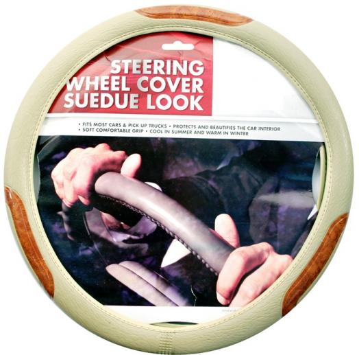 Universal Car Van Truck Steering Wheel Cover White Sports Comfortable Grip N1